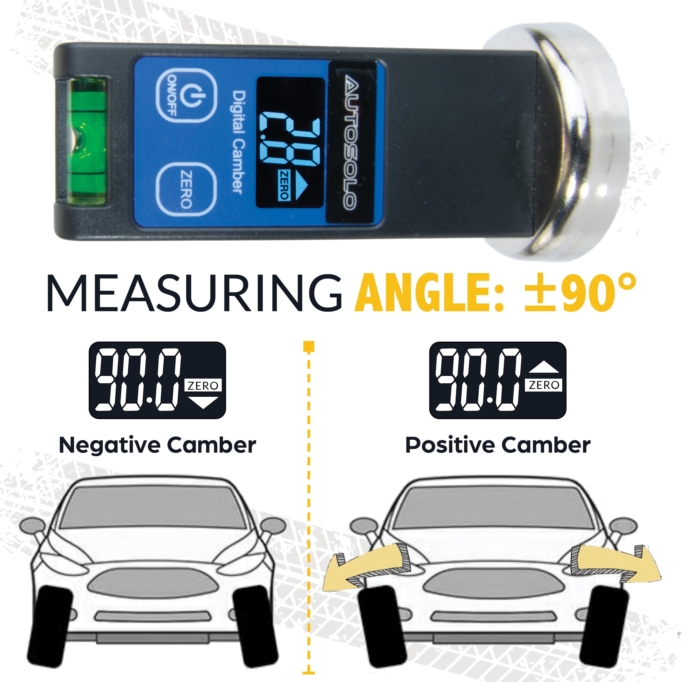 Digital Camber and Caster Gauge with LCD Display