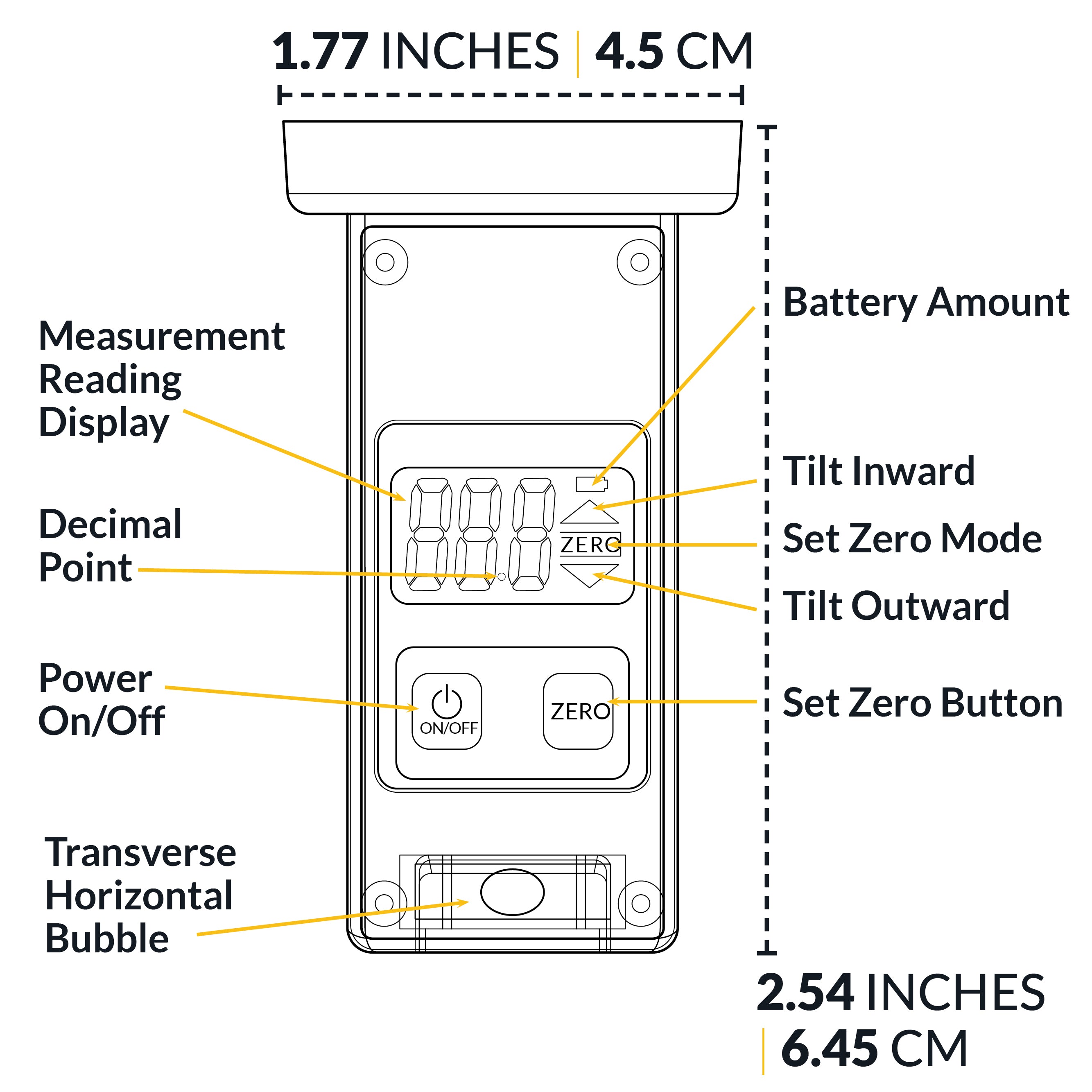 Digital Camber and Caster Gauge with LCD Display