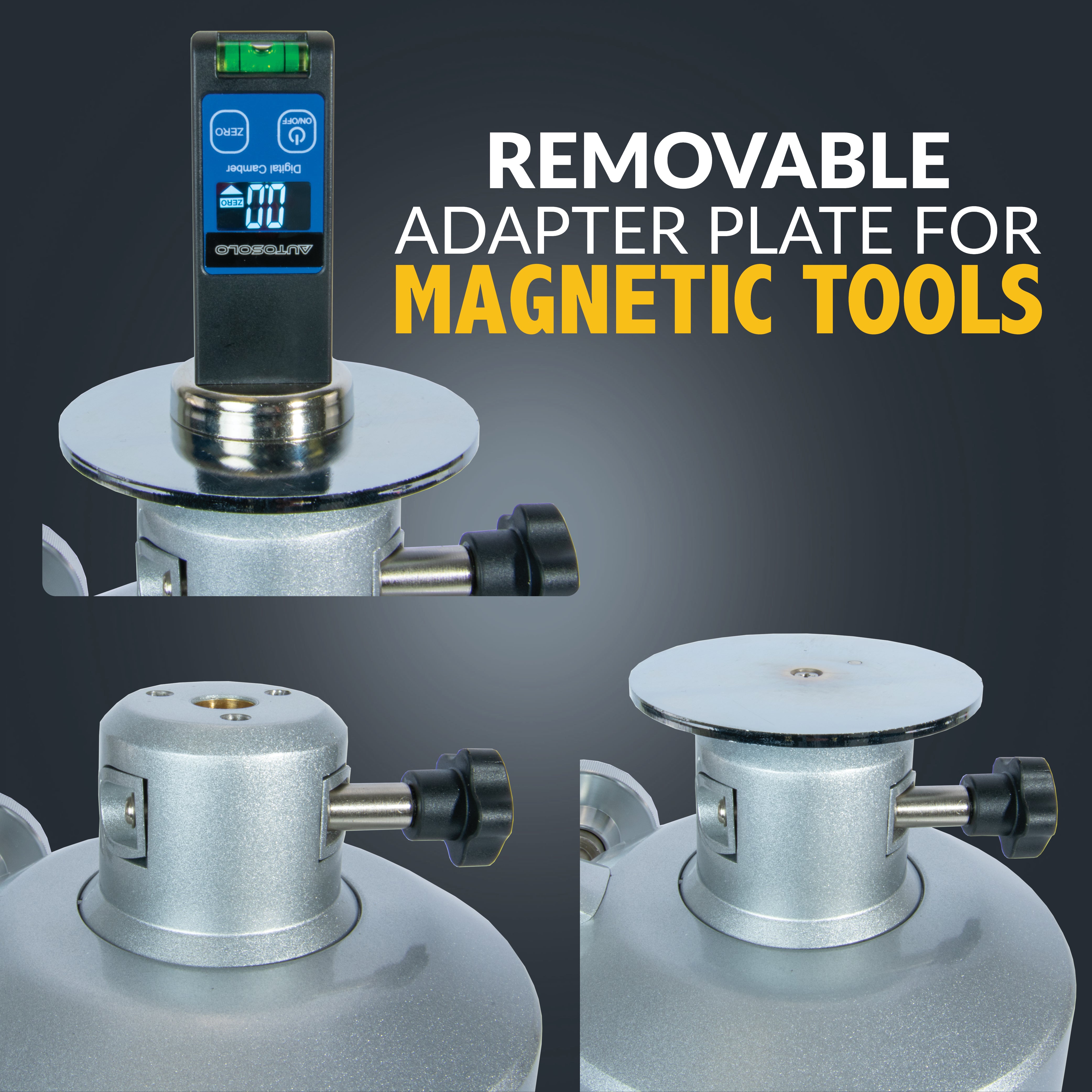 Wheel Alignment Calibration Tire Clamp with Magnetic Adapter Plate