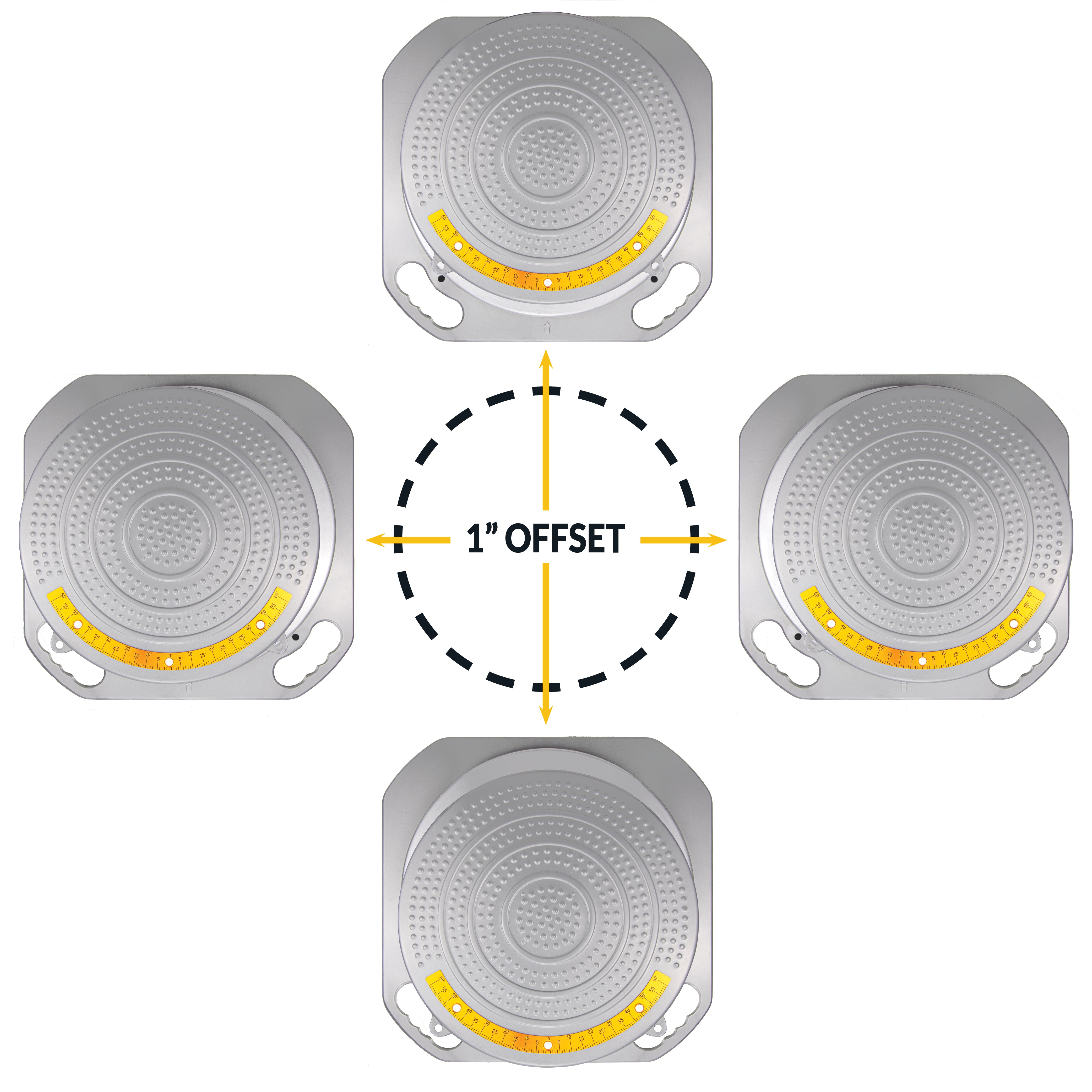 Wheel Alignment Turn Tables with Brass Finish Dial, 4 Ton Capacity, and Bonus Accessories (Pair)