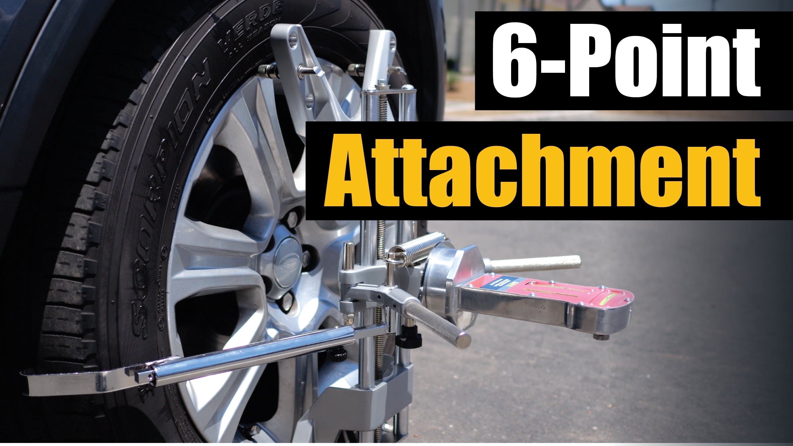 Wheel Alignment Clamp with Tire Tread Grip Extensions & Magnetic Adapter