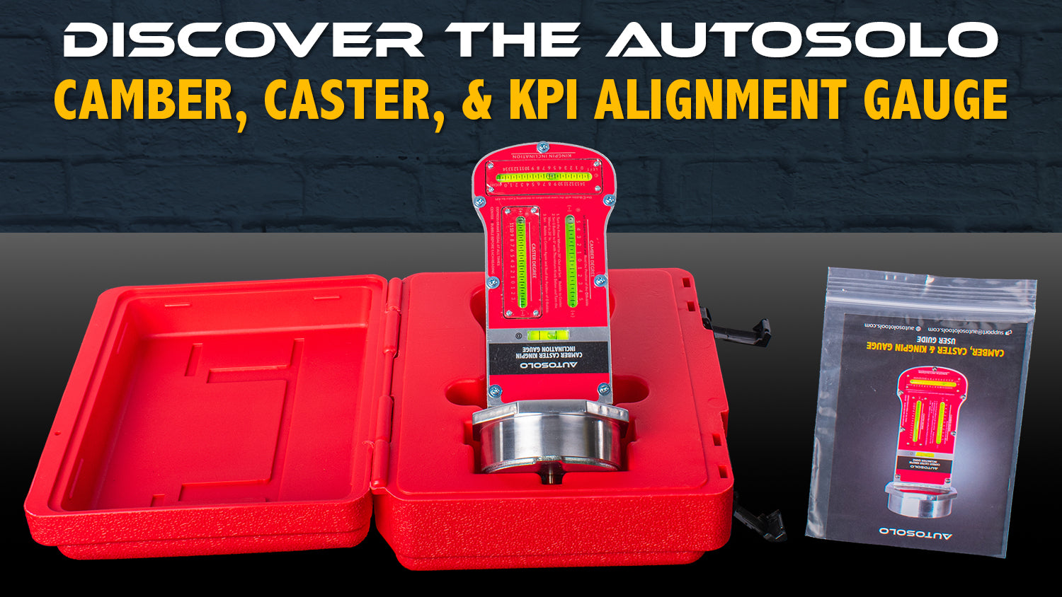 AutoSolo Magnetic Camber, Caster & Kingpin Inclination Wheel Alignment Gauge