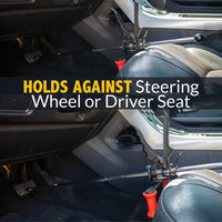 Adjustable Steering Wheel Holder & Brake Pedal Depressor