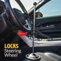 Adjustable Steering Wheel Holder & Brake Pedal Depressor