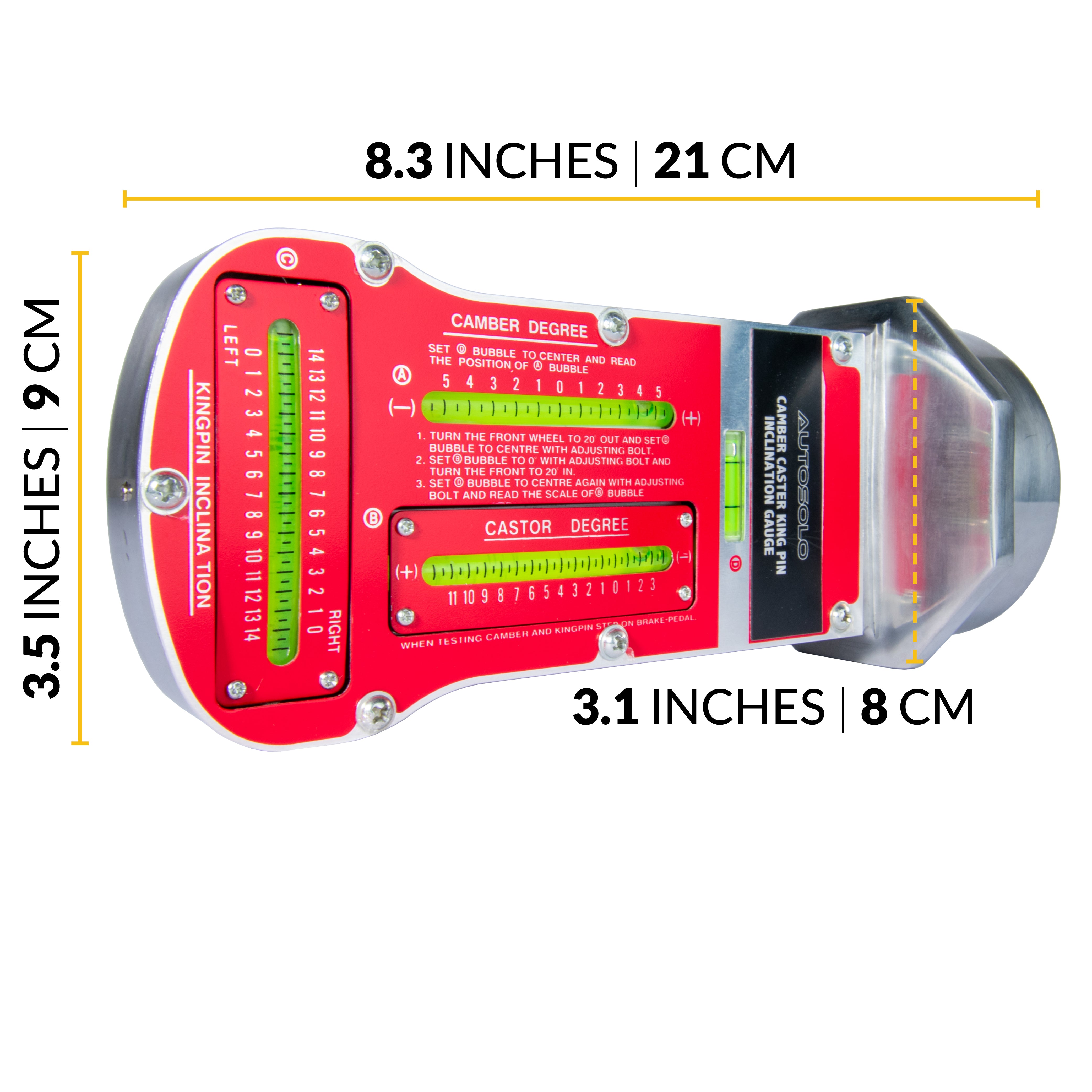 AutoSolo Magnetic Camber, Caster & Kingpin Inclination Wheel Alignment