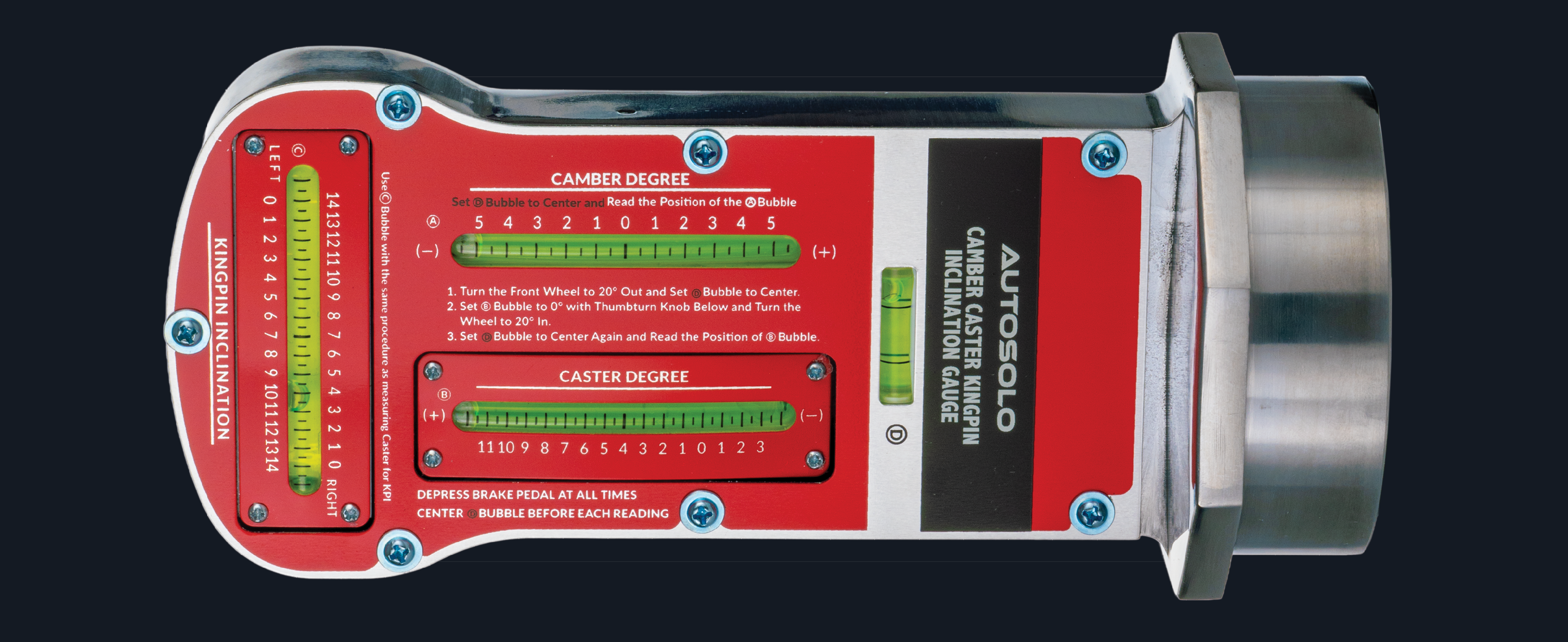 ASCCKG camber caster KPI gauge full faceplate