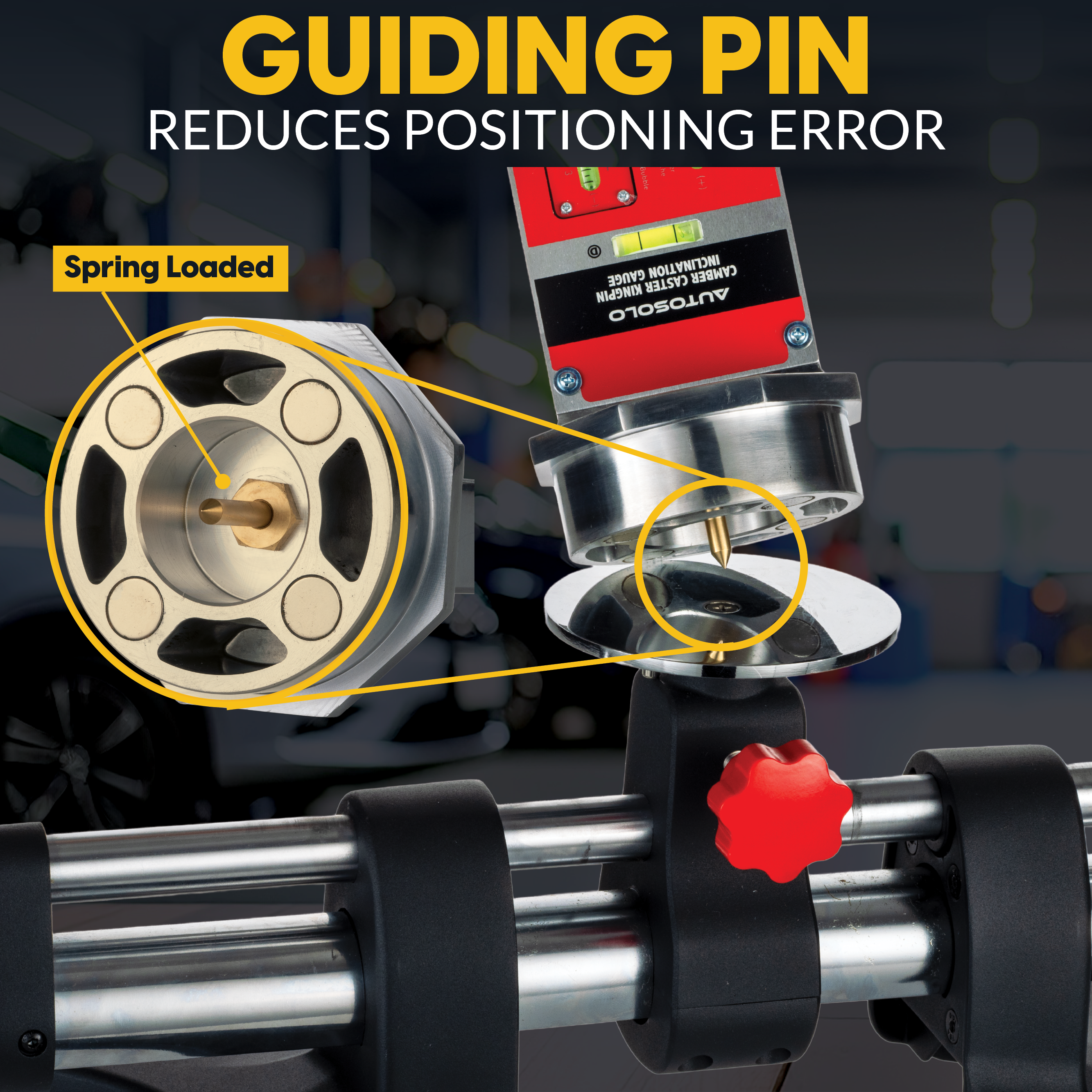 AutoSolo Magnetic Camber, Caster & Kingpin Inclination Wheel Alignment Gauge