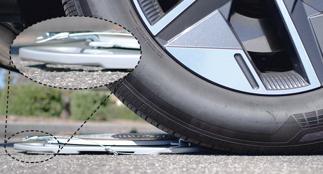 Tire pressing against the edge of the turn plate and pushing it out of position