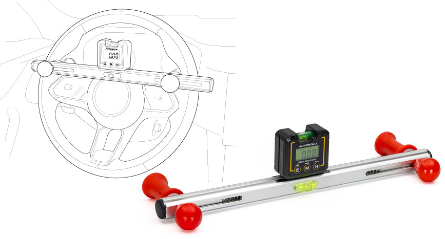 ASSTL1xMDL Steering Wheel Level with ASMDL360 digital angle level included