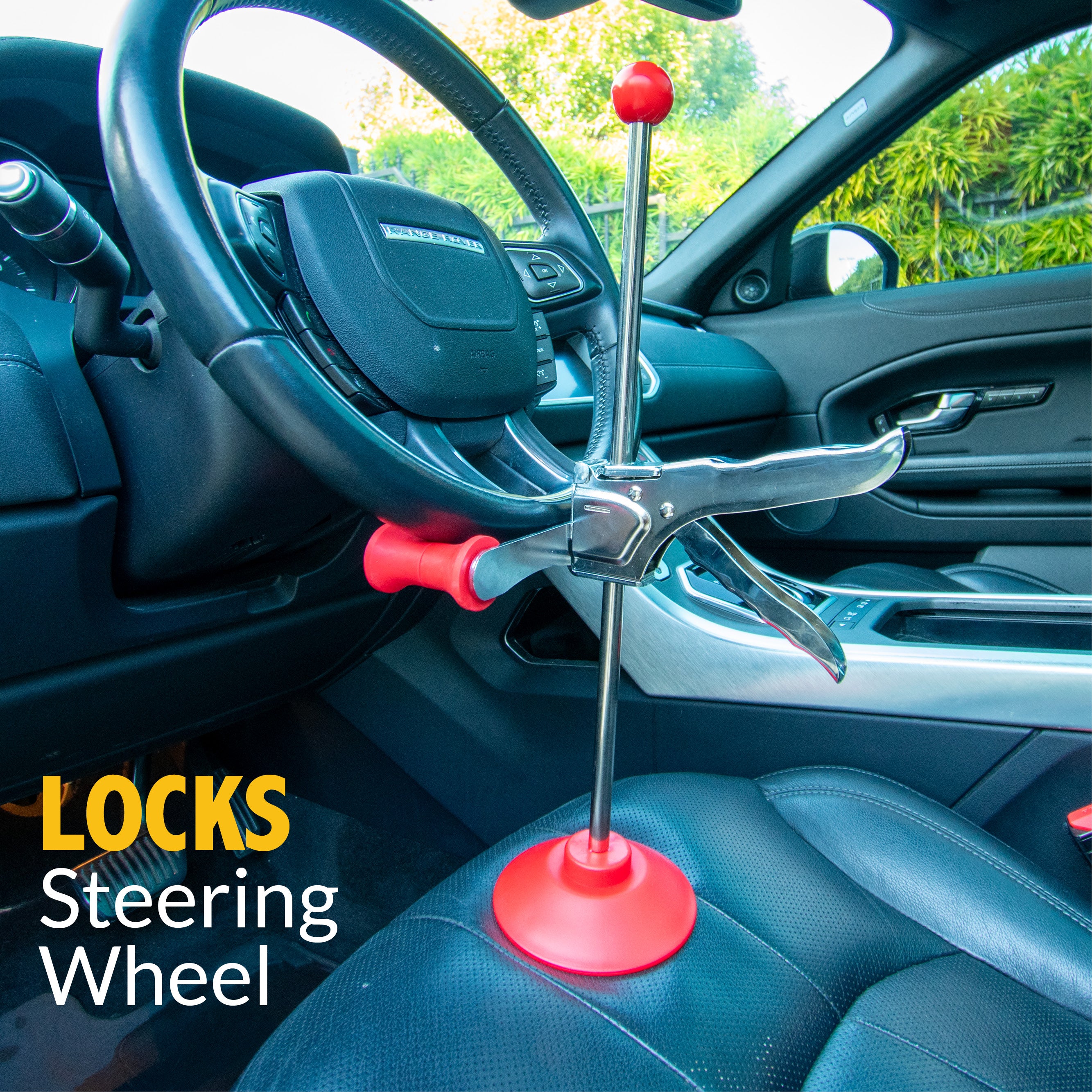 Adjustable Steering Wheel Holder & Brake Pedal Depressor