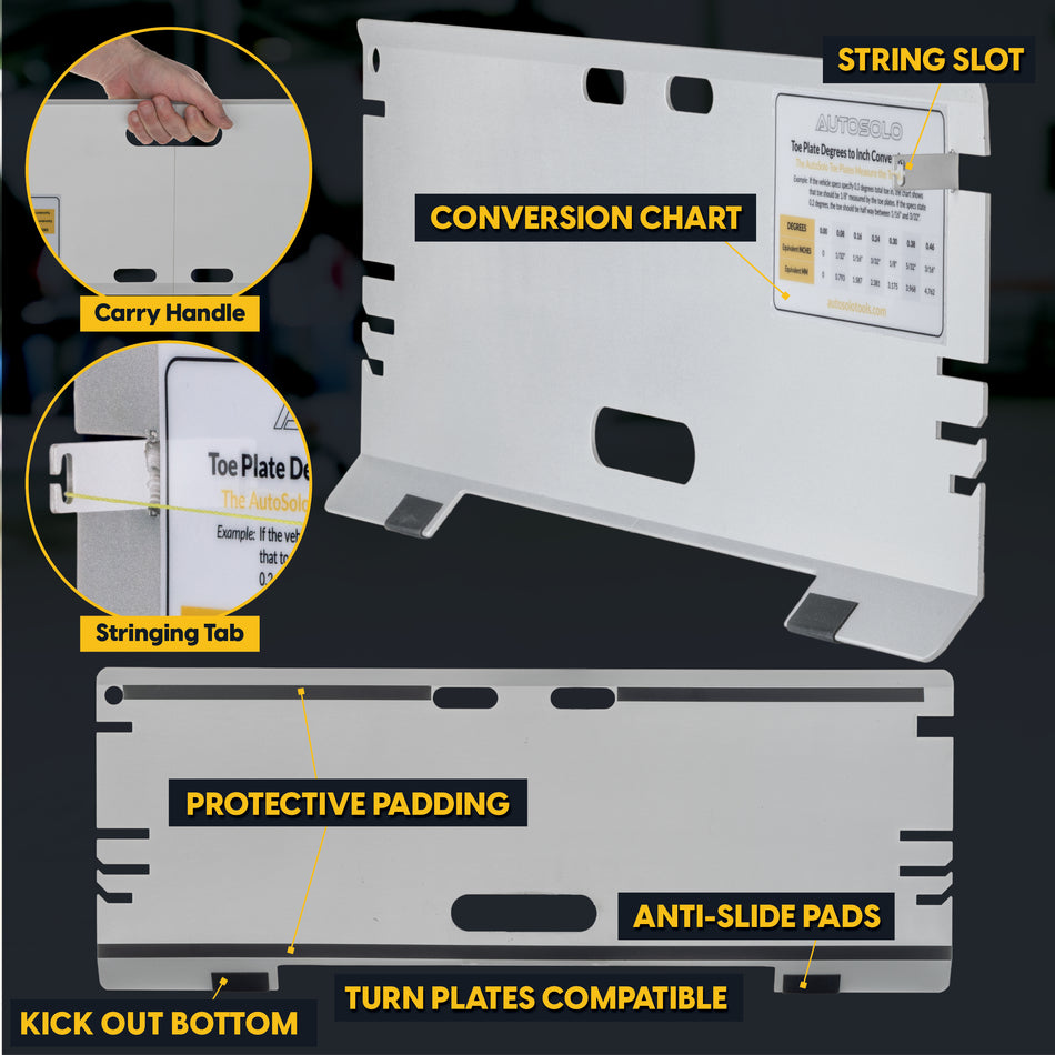 Toe Rocker Plate 3-in-1 Toe Plates for Wheel Alignment | Toe, Steer & Thrust – AutoSolo