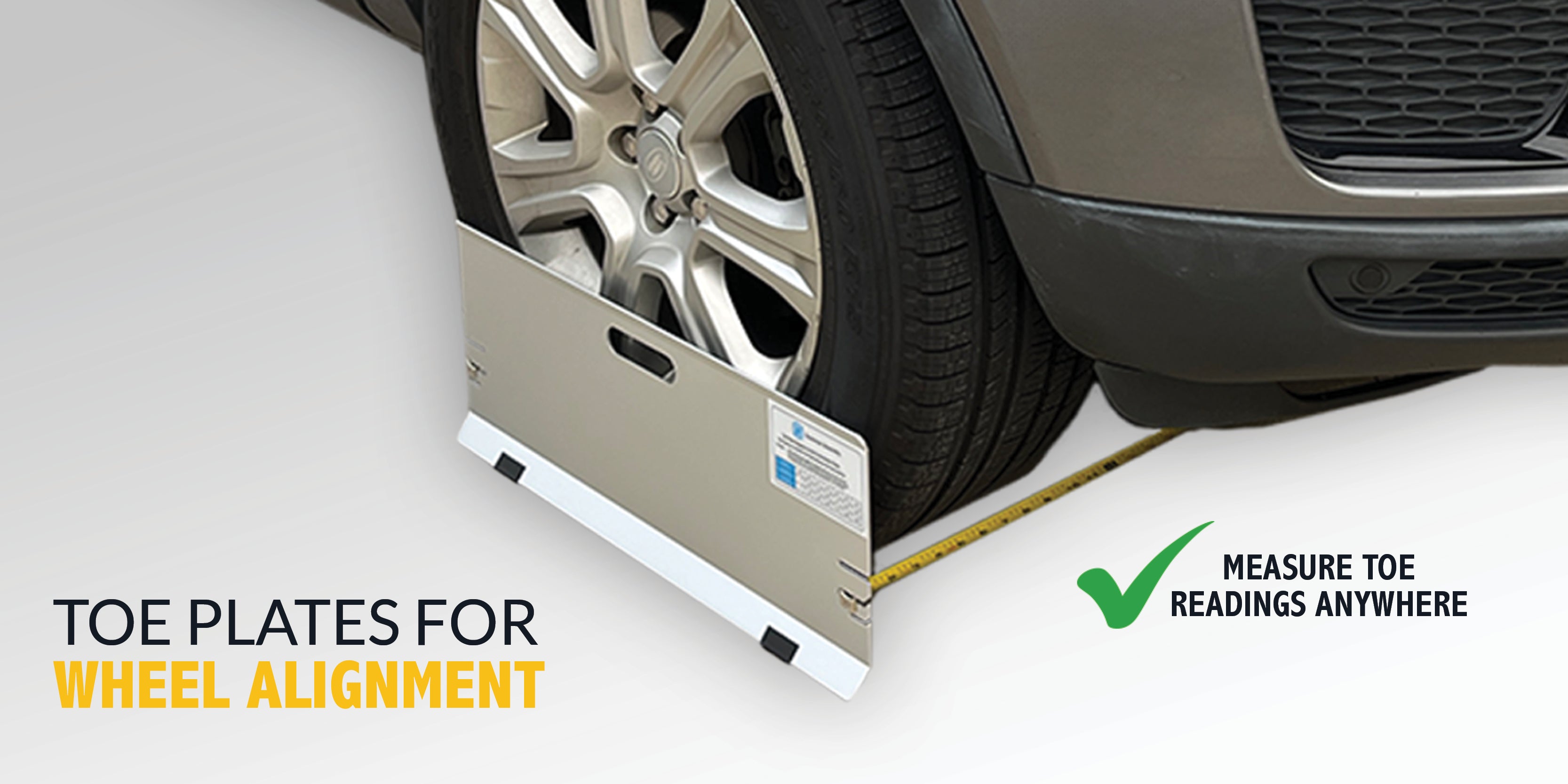 Wheel Alignment Toe Plates with Rim Protection - Includes Measuring Ta ...