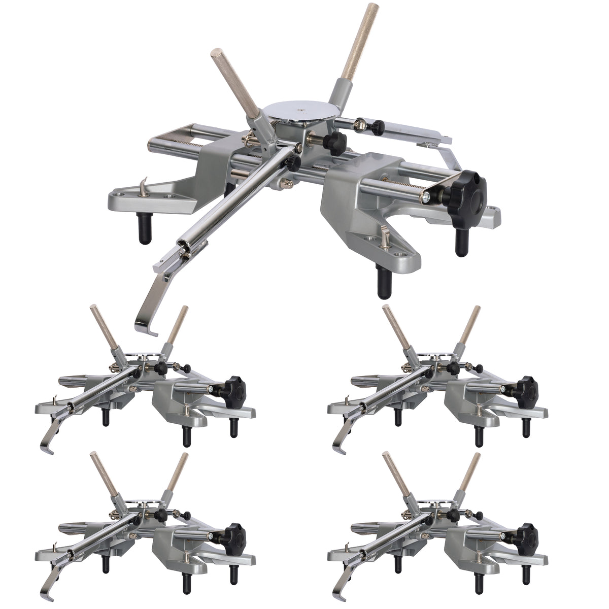 AutoSolo wheel alignment clamp with tire tread grips, four pack