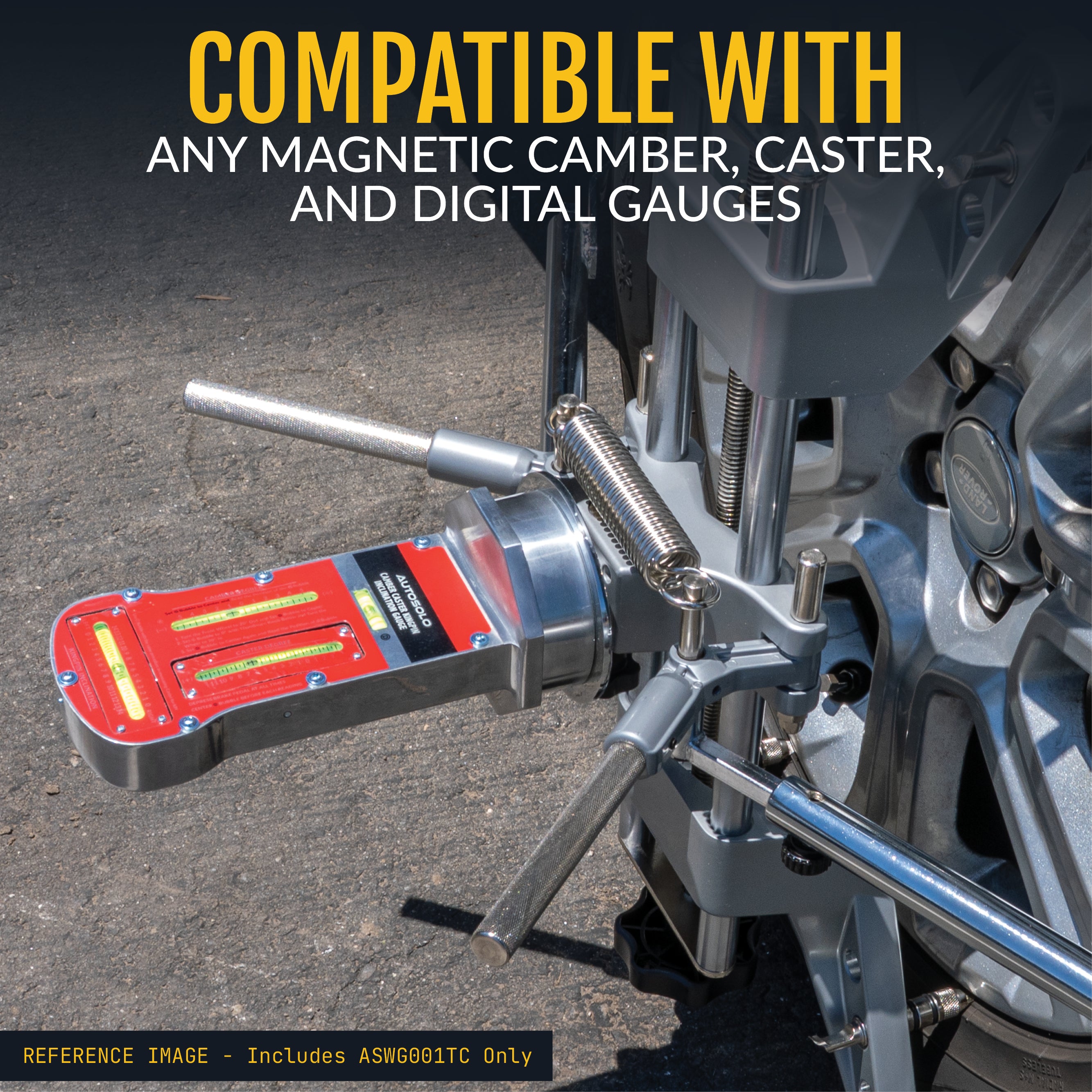 3D DSP Wheel Alignment Clamp with Tire Tread Grip Extensions & Magnetic Adapter