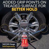 3D DSP Wheel Alignment Clamp with Tire Tread Grip Extensions & Magnetic Adapter