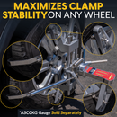 3D DSP Wheel Alignment Clamp with Tire Tread Grip Extensions & Magnetic Adapter