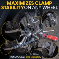 3D DSP Wheel Alignment Clamp with Tire Tread Grip Extensions & Magnetic Adapter