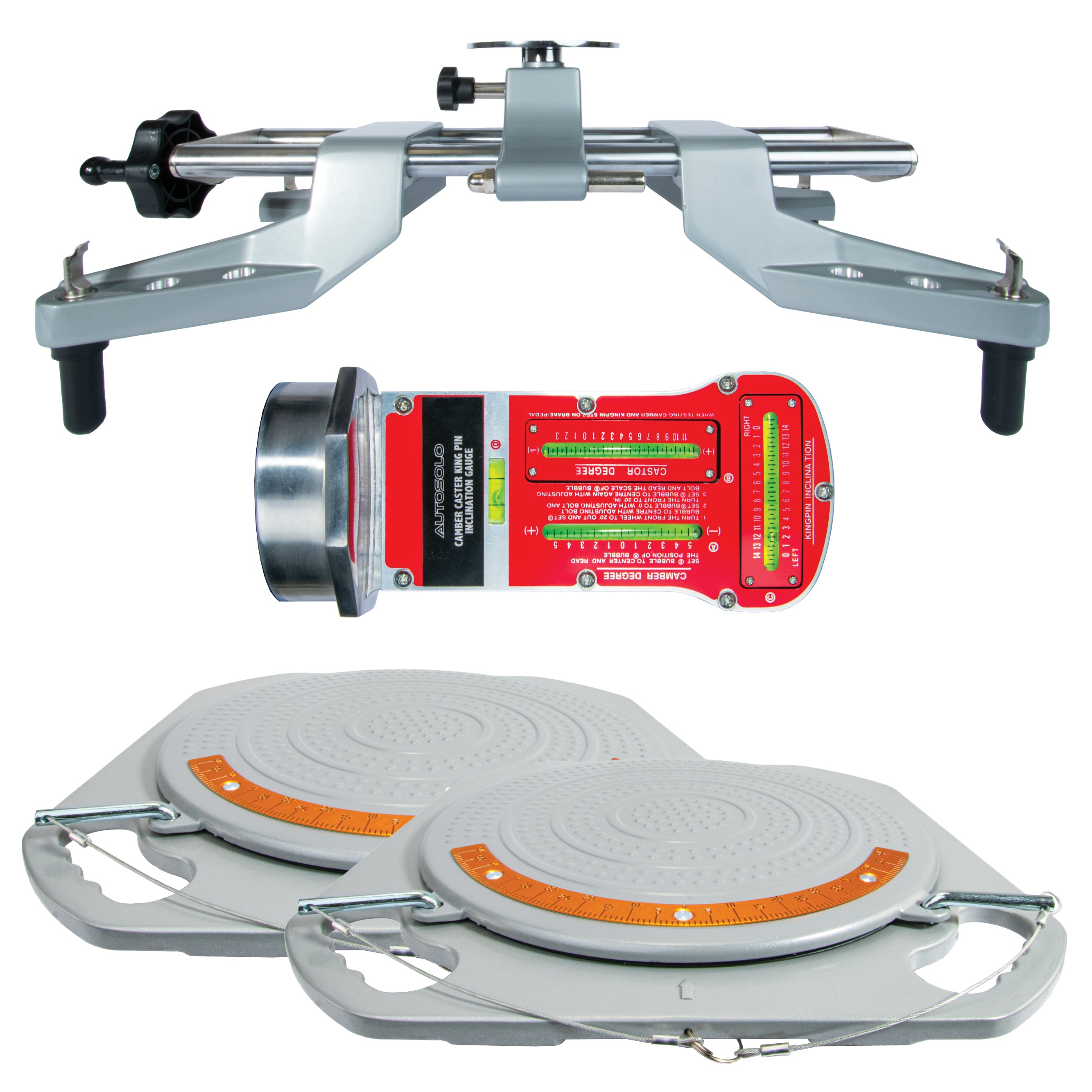 AutoSolo Wheel Alignment Bundle to Measure Camber, Caster, and Kingpin Inclination