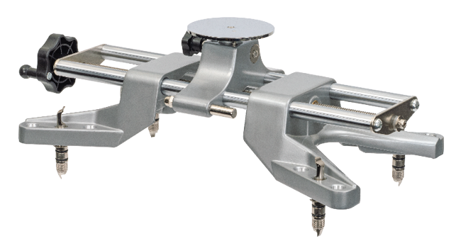 ASWG001 Essentials clamp, satin metal, angled view
