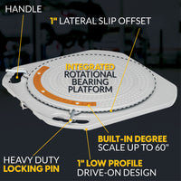 Wheel Alignment Turn Plates with Brass Finish Dial, 4 Ton Capacity, and Bonus Accessories (Pair)