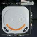 Wheel Alignment Turn Plates with Brass Finish Dial, 4 Ton Capacity, and Bonus Accessories (Pair)