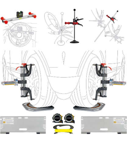 Complete kit: the Full hardware plus the steering level, wheel holder and brake pedal holder