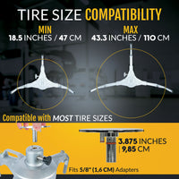 Wheel Alignment Calibration Tire Clamp with Magnetic Adapter Plate