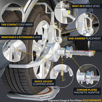 [OPEN BOX] Wheel Alignment Calibration Tire Clamp with Magnetic Adapter Plate