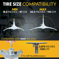 Wheel Alignment Calibration Tire Clamp with Magnetic Adapter Plate