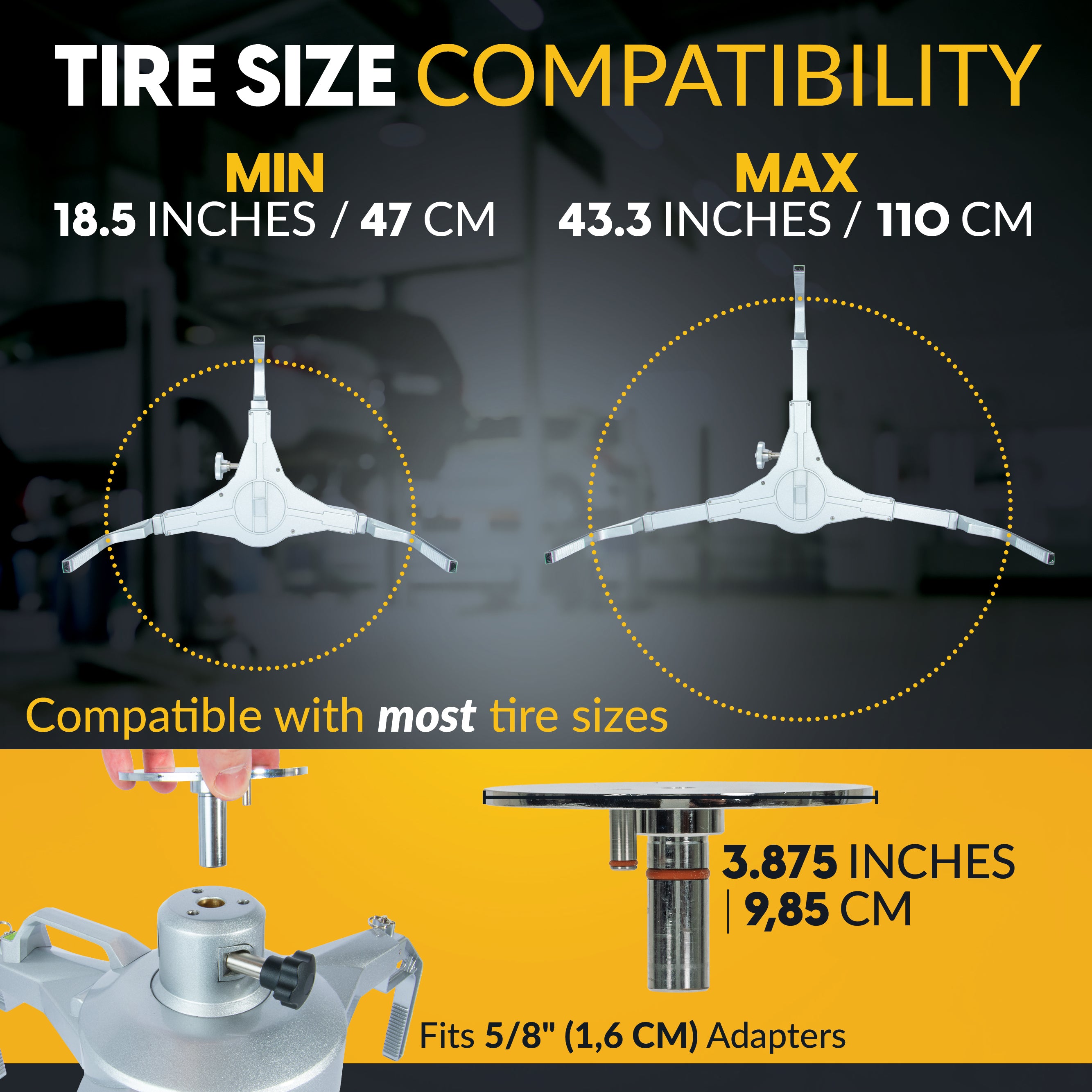 [OPEN BOX] Wheel Alignment Calibration Tire Clamp with Magnetic Adapter Plate