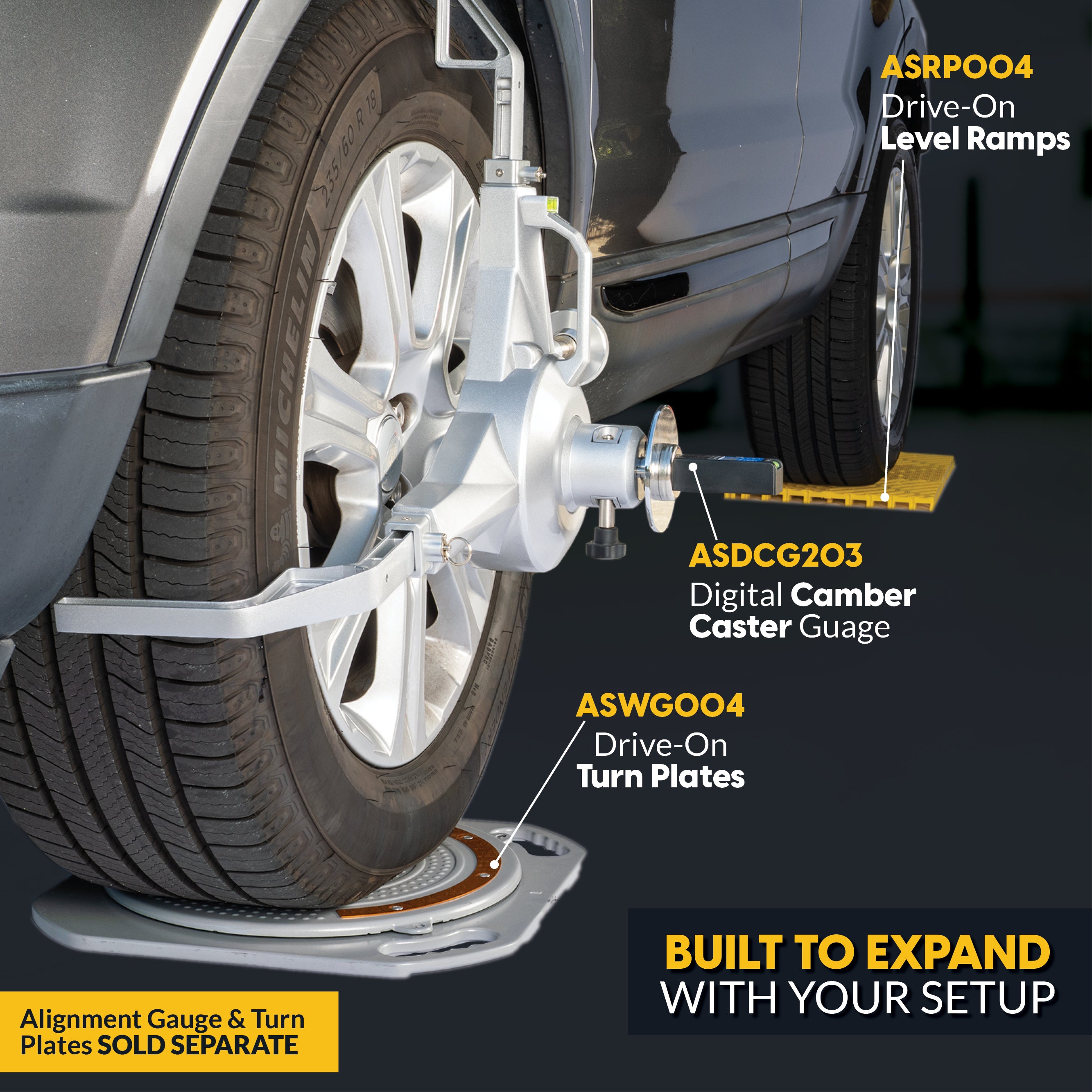 Wheel Alignment Calibration Tire Clamp with Magnetic Adapter Plate