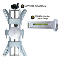 AutoSolo Bundle with ASWG001 Wheel Clamp and the ASCGAL Camber Caster Gauge Level with magnetic end for wheel alignments