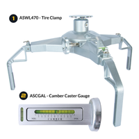 AutoSolo Bundle with ASWL470 Tire Clamp and the ASCGAL Camber Caster Gauge Level with magnetic end for home or professional wheel alignments