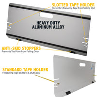 Picture of the various features Autosolo wheel alignment toe plates have