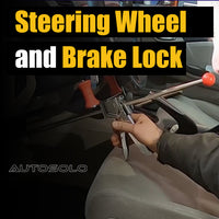 Adjustable Steering Wheel Holder & Brake Pedal Depressor