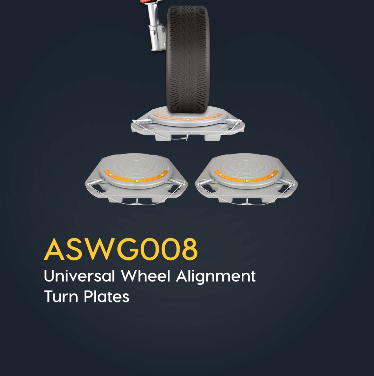 Wheel Alignment Turn Tables with Brass Finish Dial, 4 Ton Capacity, and Bonus Accessories (Pair)